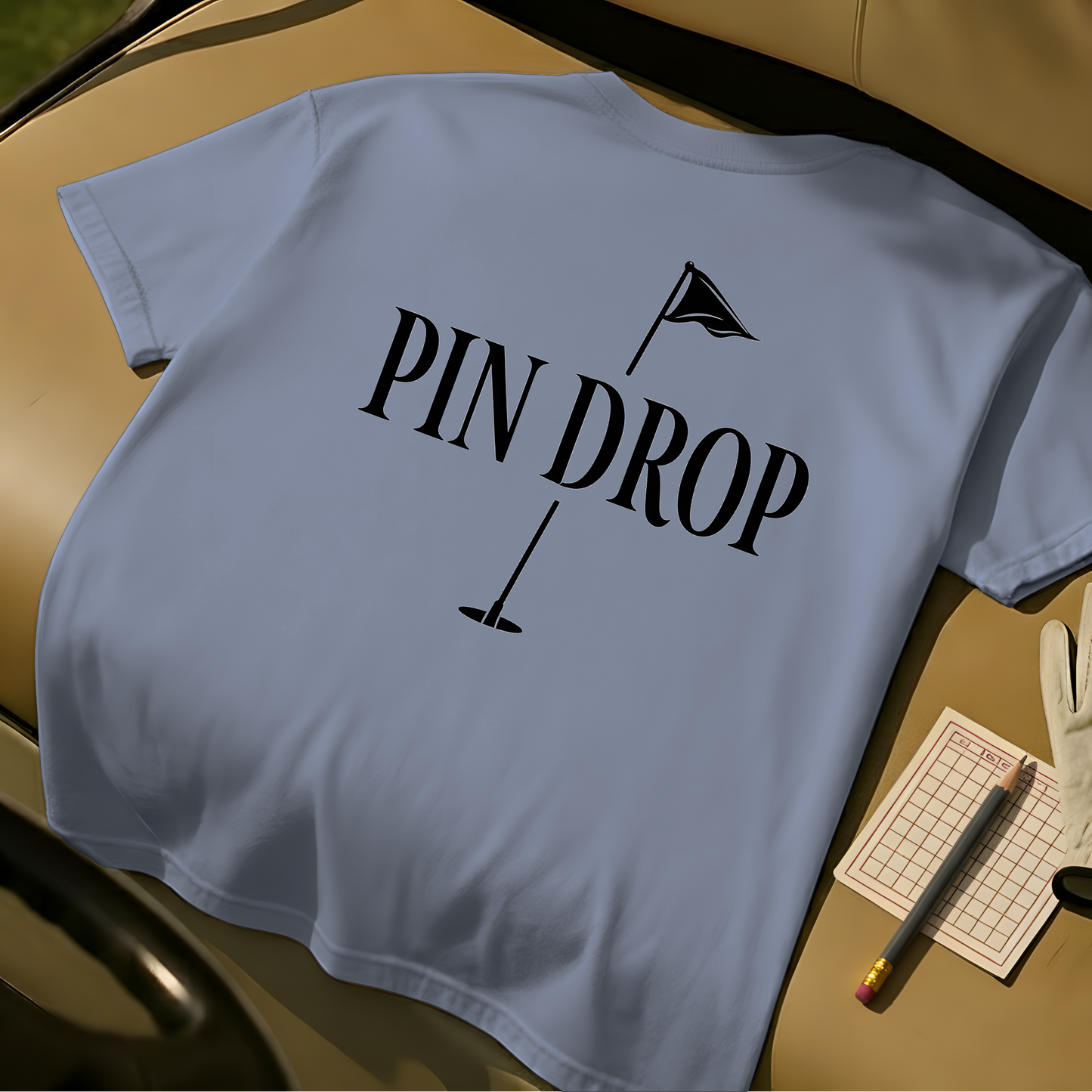 Pin Drop Tee - Blue Jean