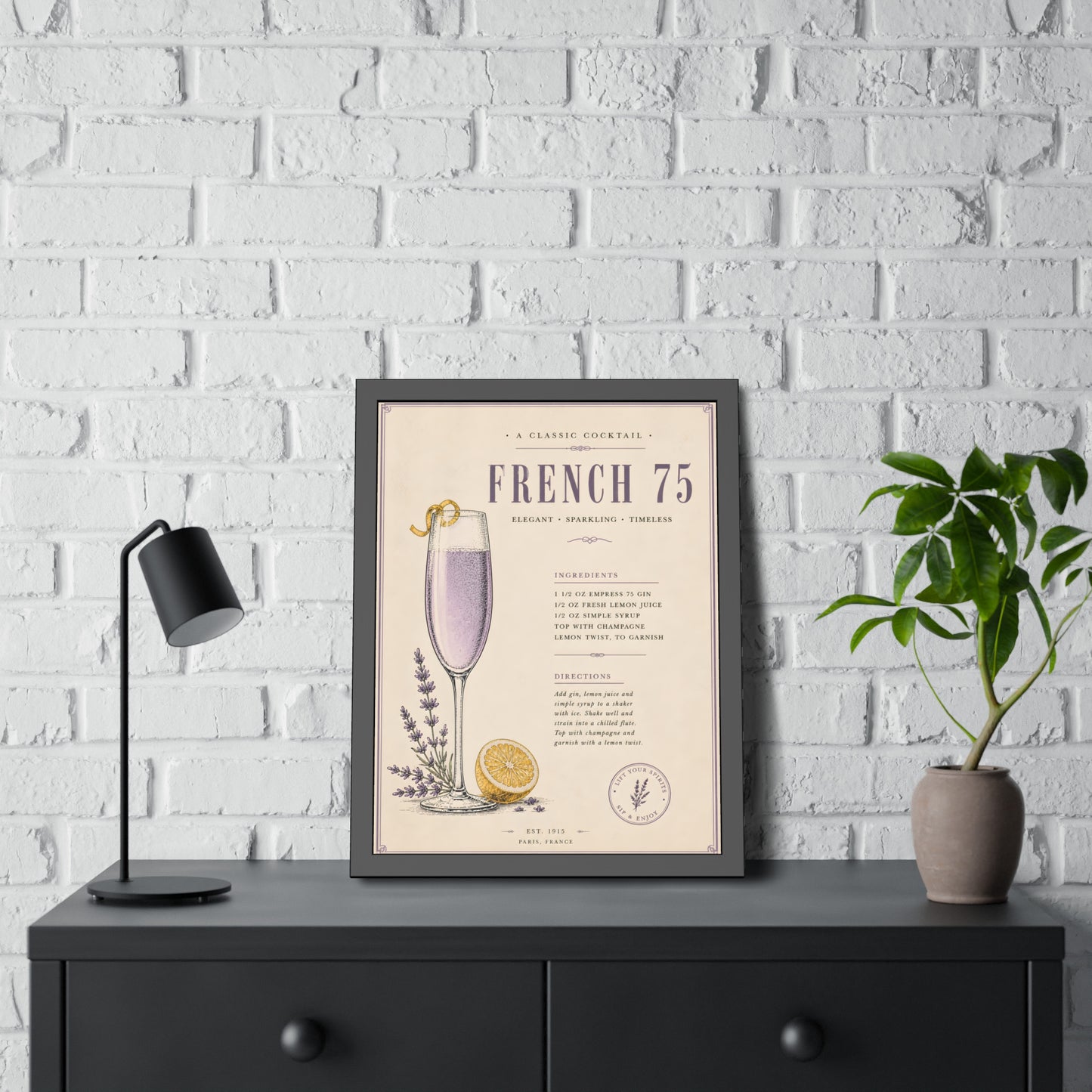 FRAMED FRENCH 75