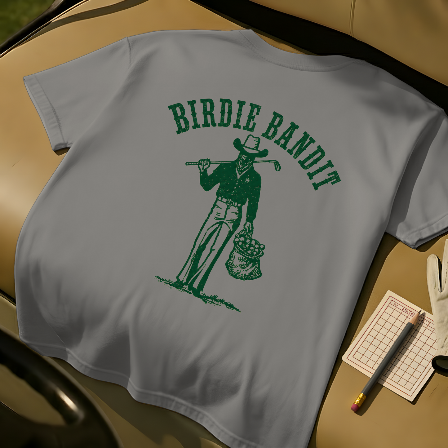 Birdie Bandit T-Shirt - Grey