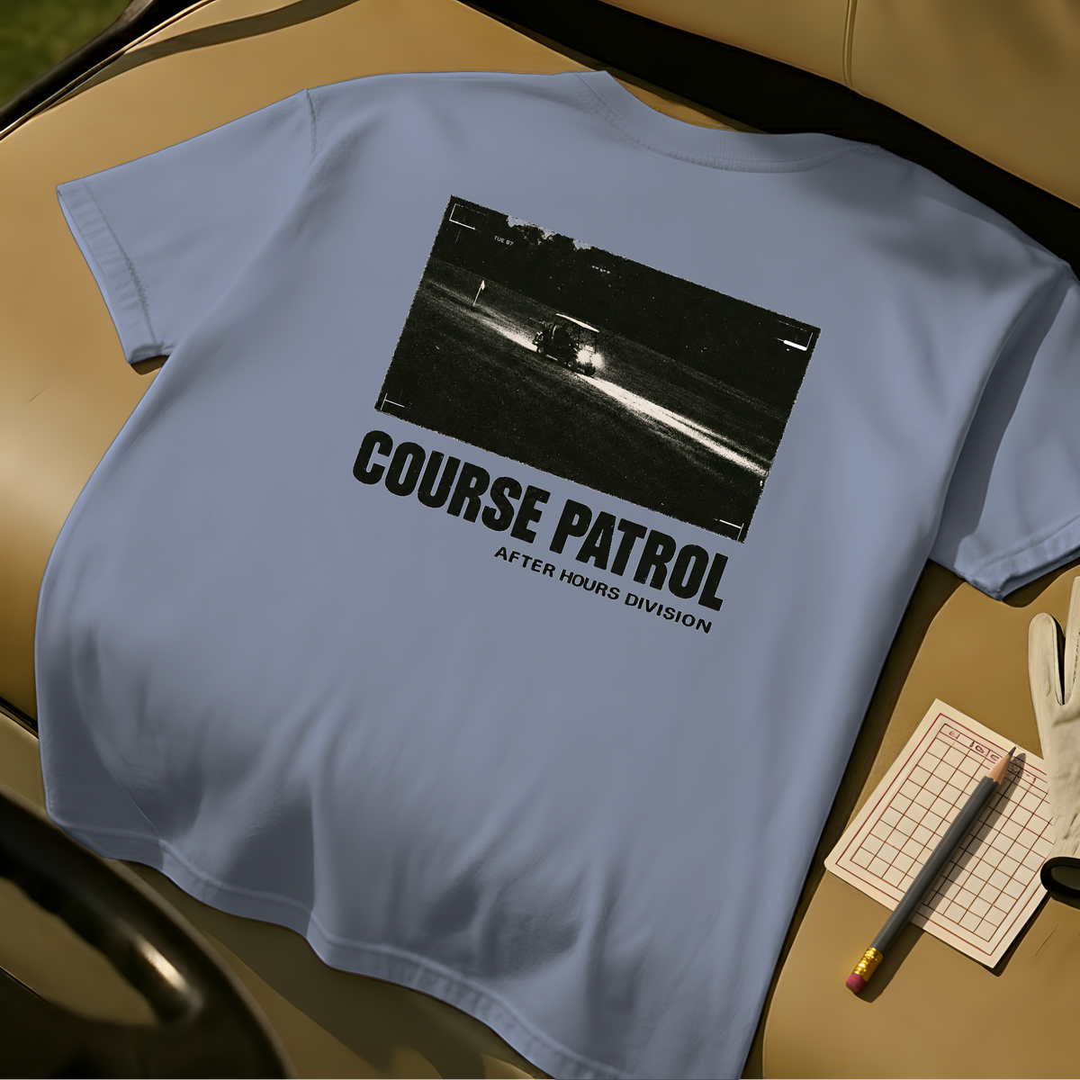 Course Patrol T-Shirt  - Blue Jean