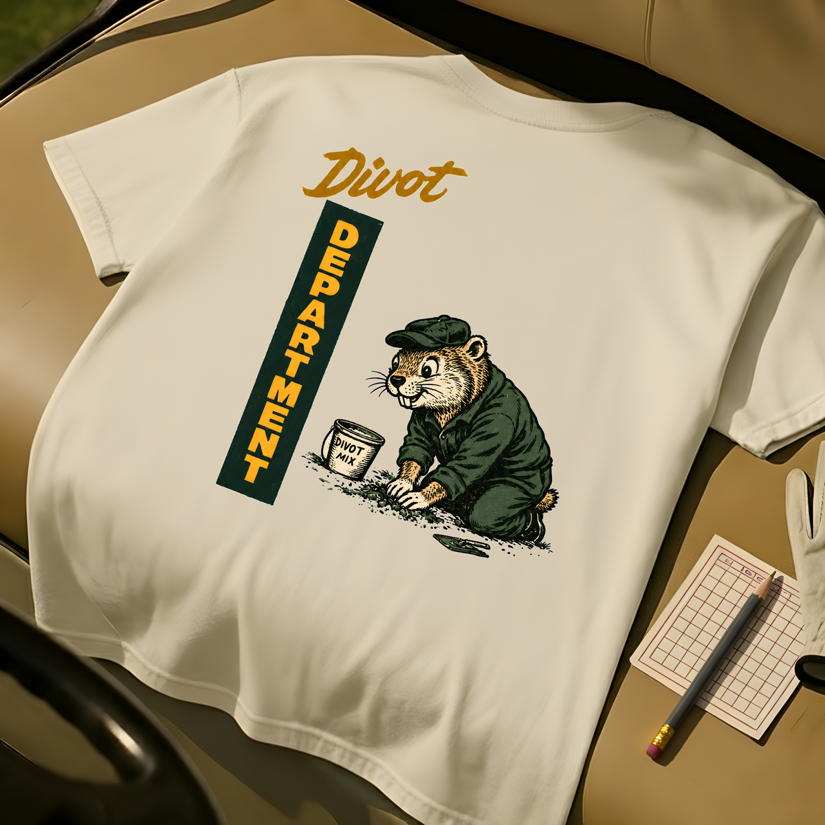 Divot Department T-Shirt - Ivory