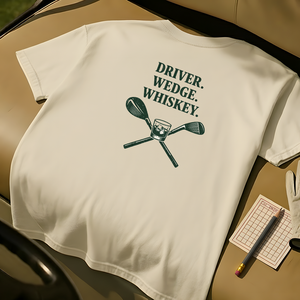 Driver. Wedge. Whiskey.