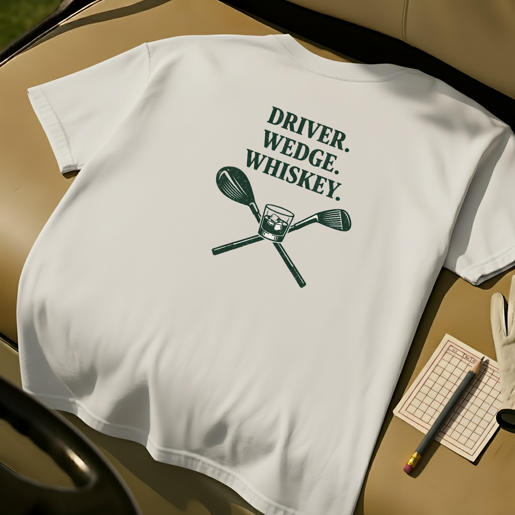 Driver. Wedge. Whiskey.