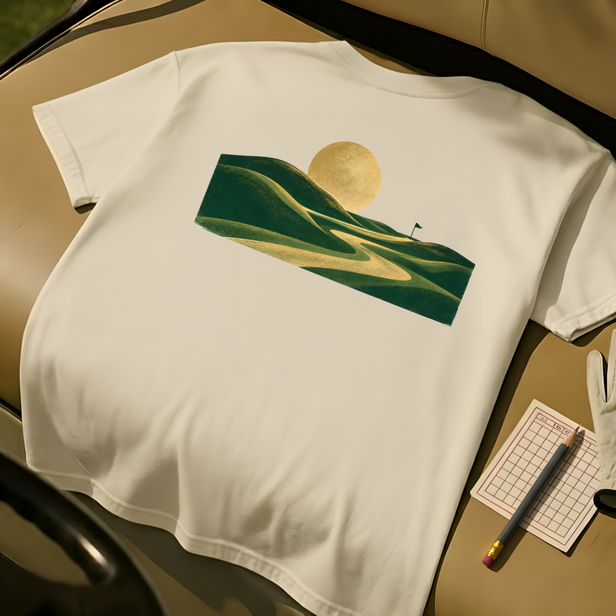 Golden Hour Links T-Shirt - Ivory