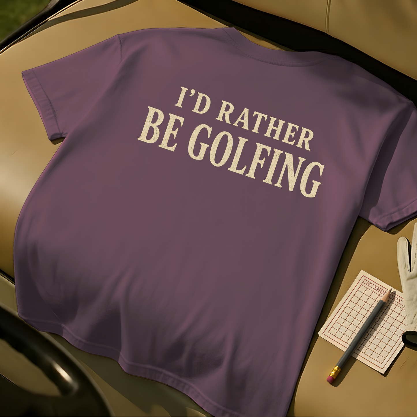 I'd Rather Be Golfing Tee - Berry