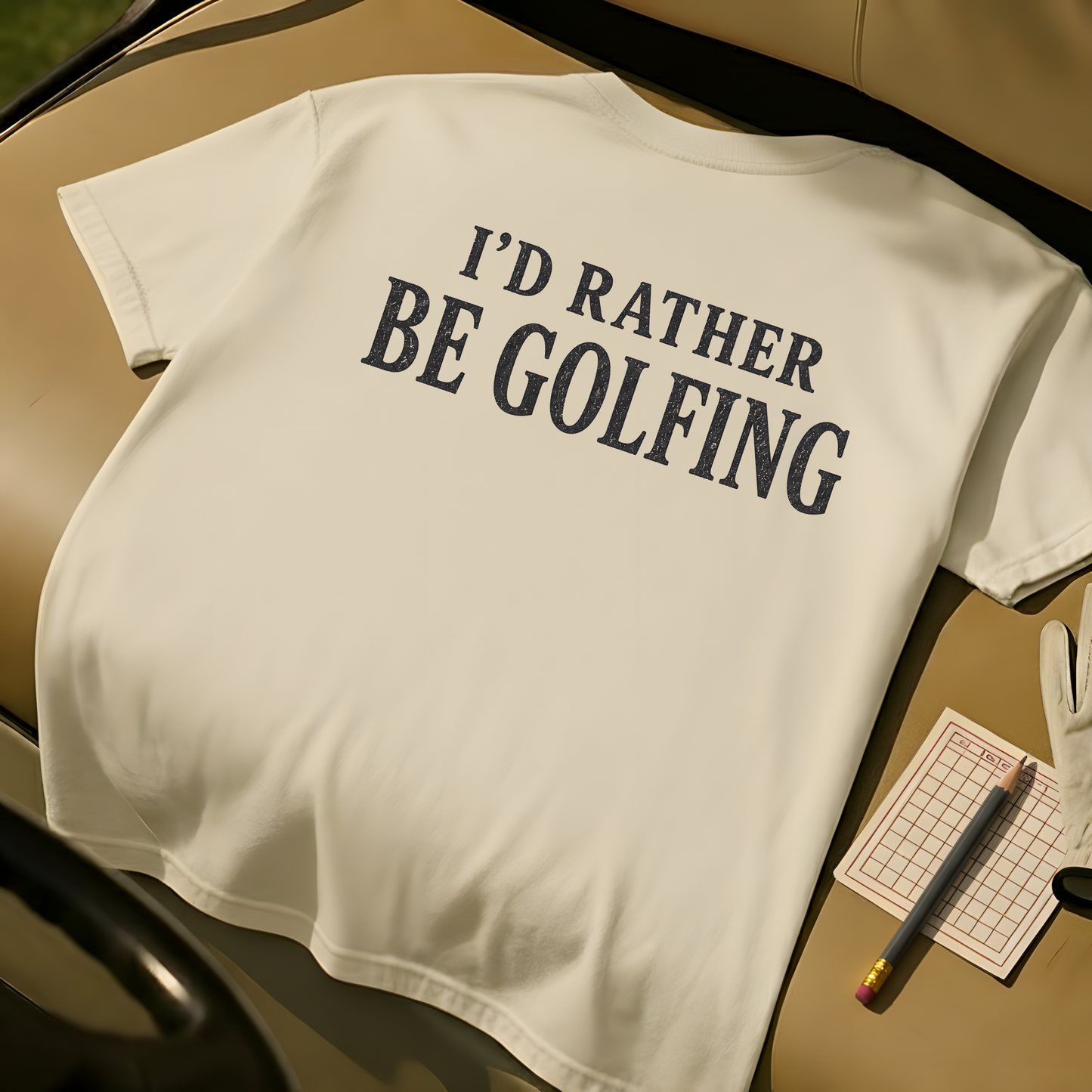 I'd Rather Be Golfing Tee - Ivory