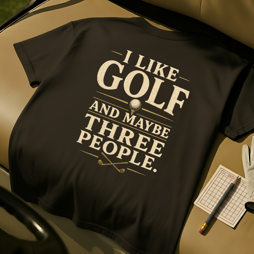 I Like Golf And Maybe 3 People - Black