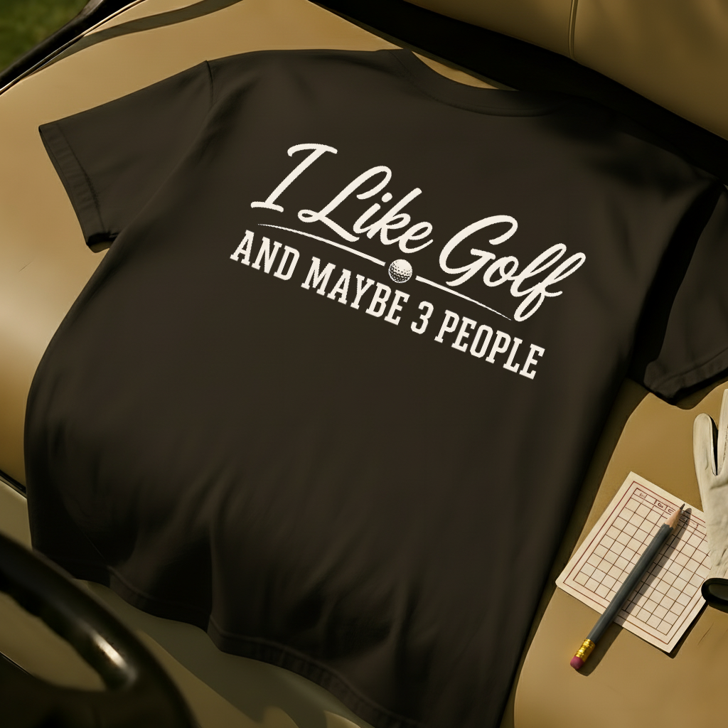 I Like Golf And Maybe 3 People - Black
