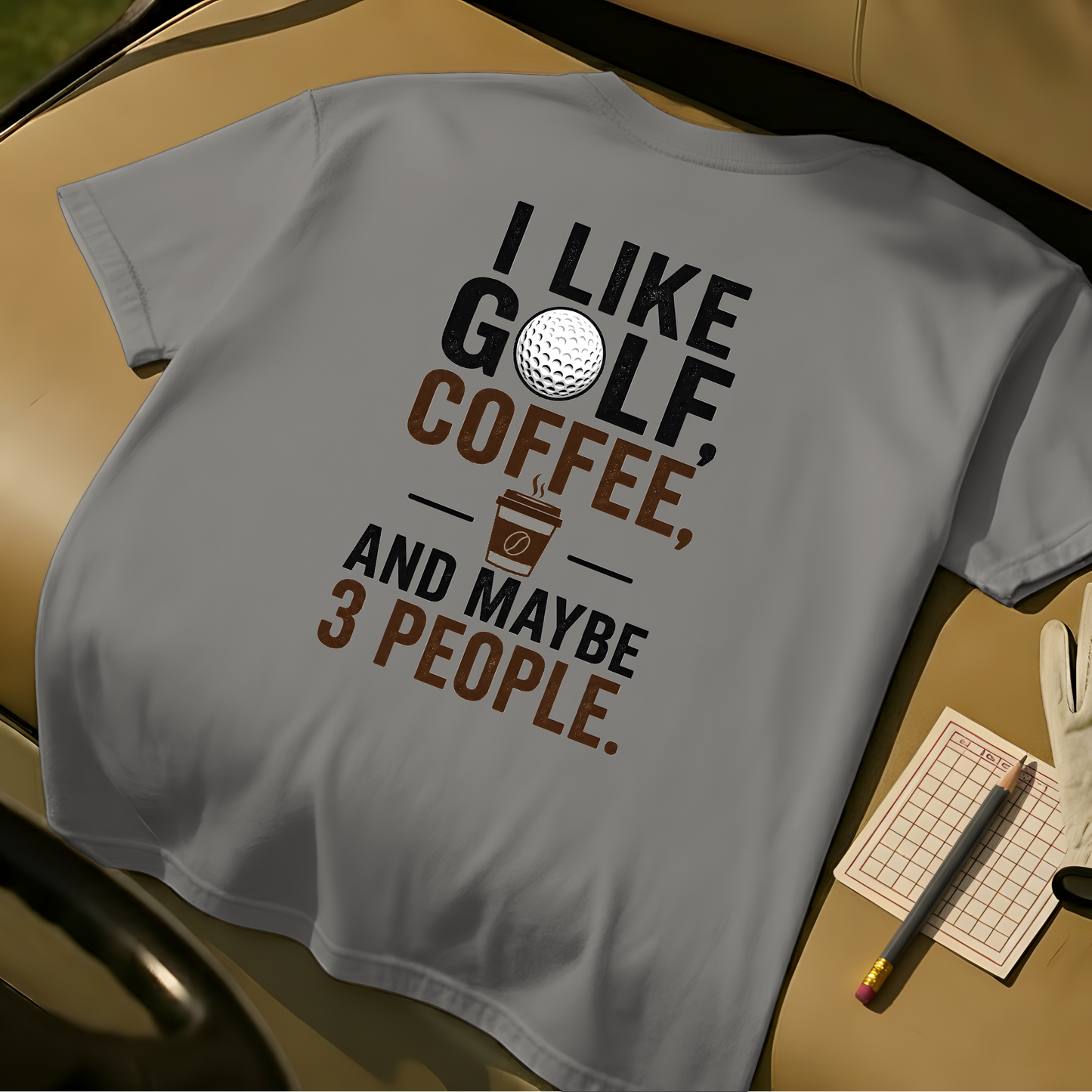 I Like Golf, Coffee And Maybe 3 People - Grey