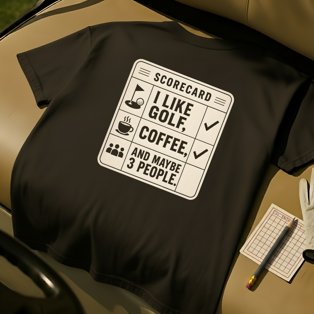 I Like Golf, Coffee And Maybe 3 People - Black
