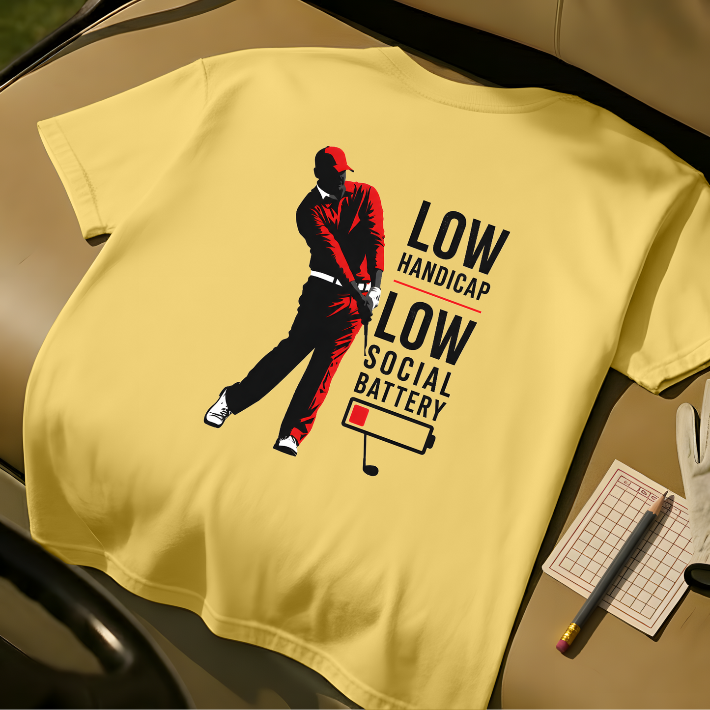 Low Social Battery Tee - Butter