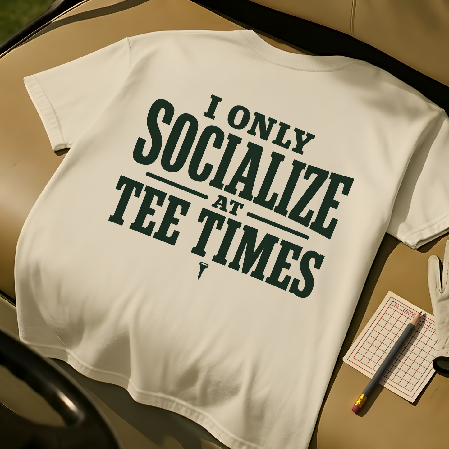 Tee Time Socialize Tee - Ivory