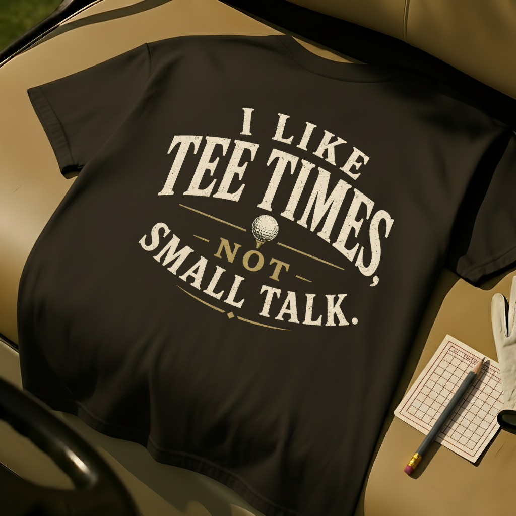 I Like Tee Times, Not Small Talk - Black